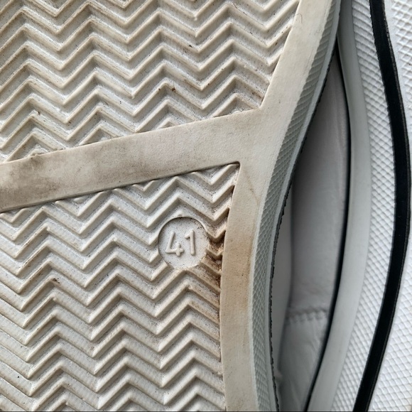 Moda in Pelle white navy leather buckle trainers - Picture 14 of 15